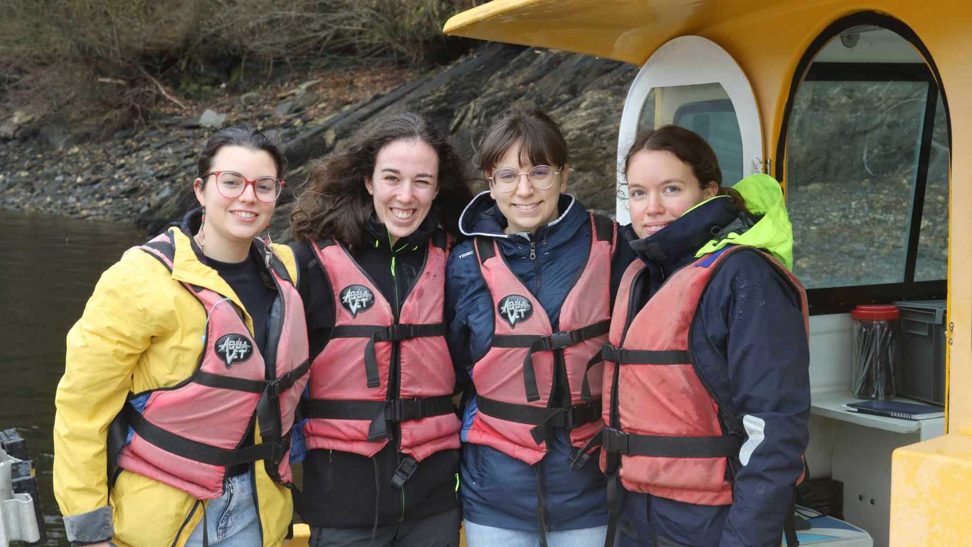ENSTA Bretagne : 4 étudiantes en hydrographie-océanographie