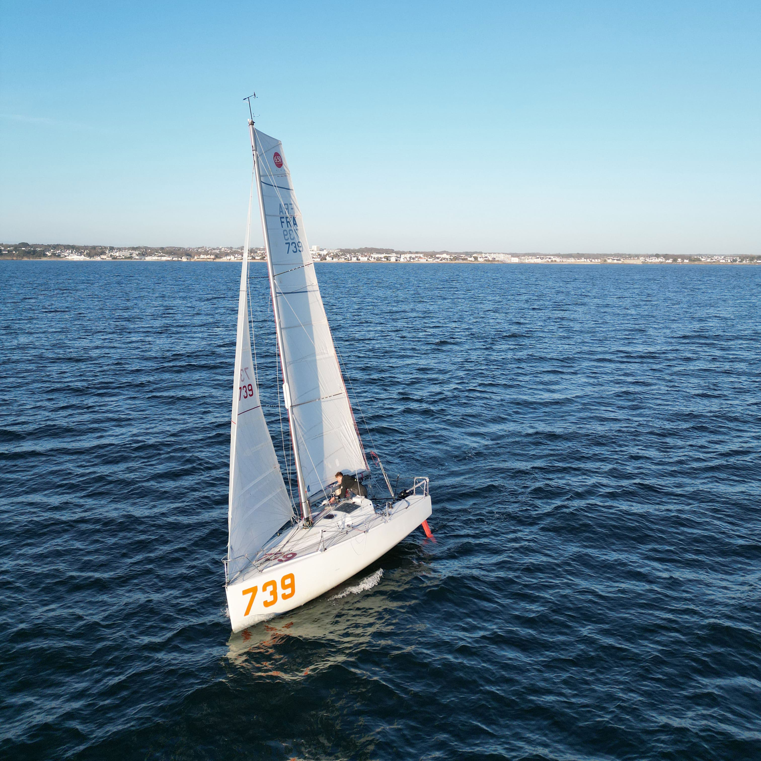 Le bateau vu du ciel