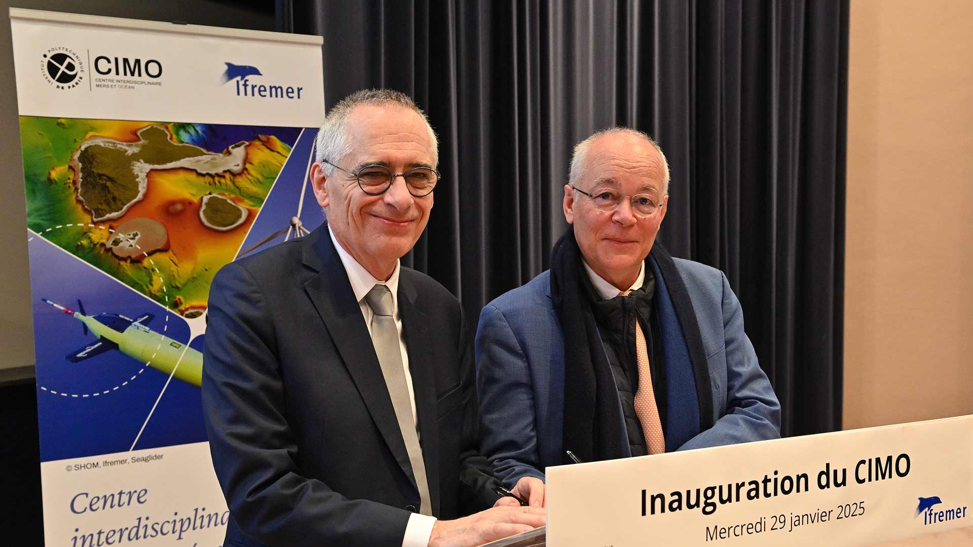 Signature de l'accord de création du CIMO entre l'Institut Polytechnique de Paris et l'Ifremer