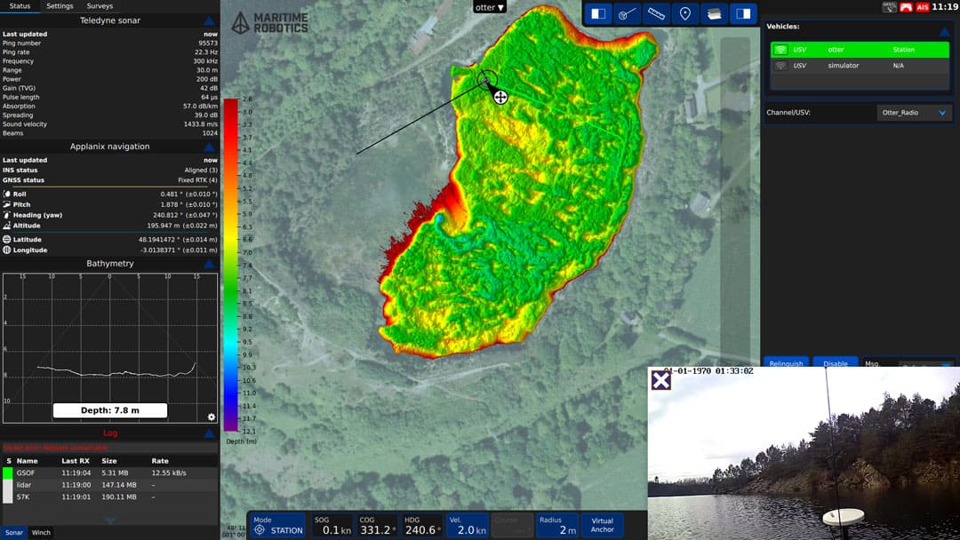 L'USV Otter permet l’acquisition de données bathymétriques à proximité des côtes 